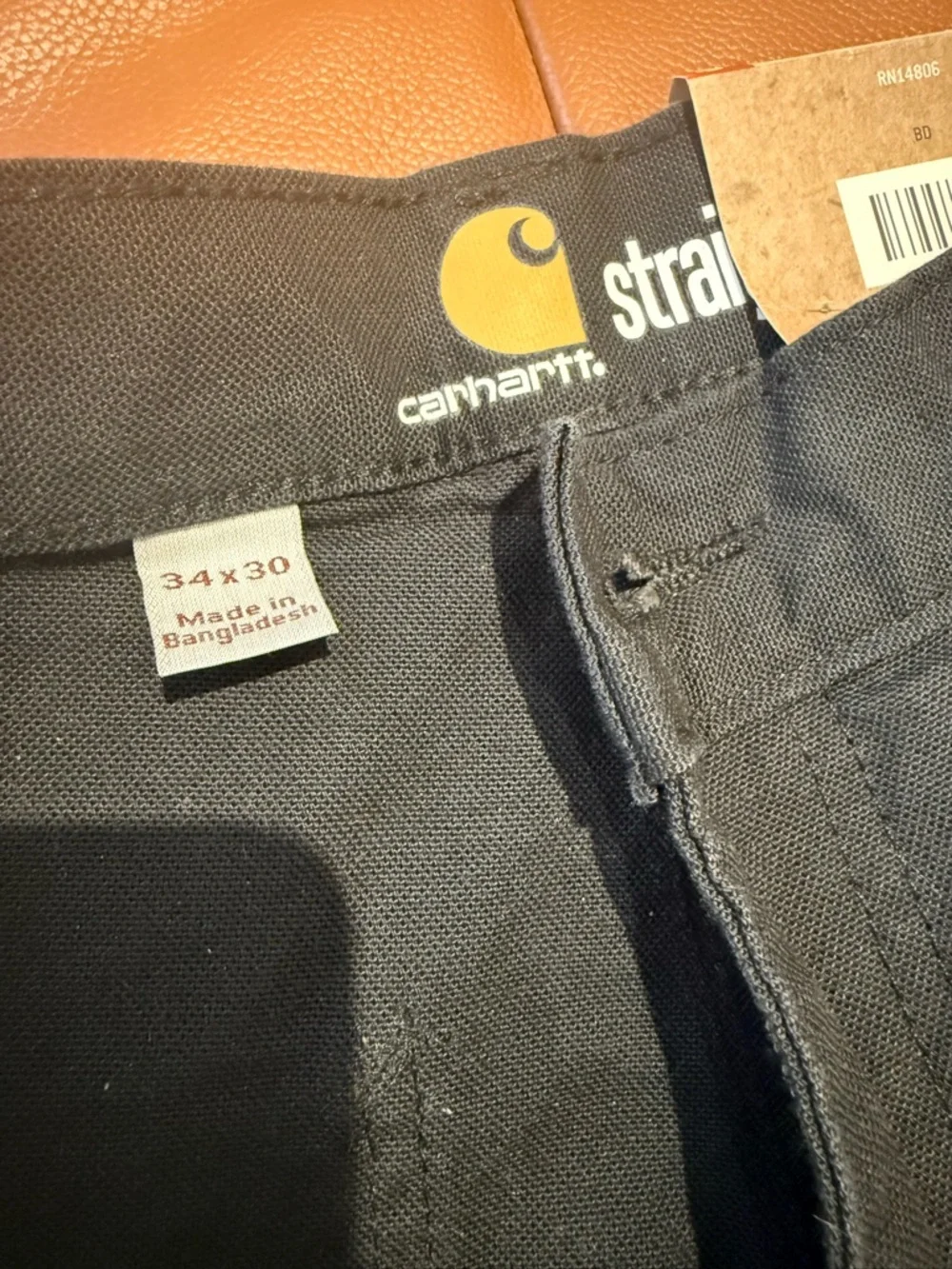 Carhartt Black Men's Cargo Straight Fit Rugged Flex Pants - Picture 2 of 3